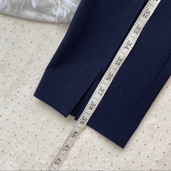 St. John Jennifer Navy Blue Slit Ankle Dress Pants - Picture 9 of 13
